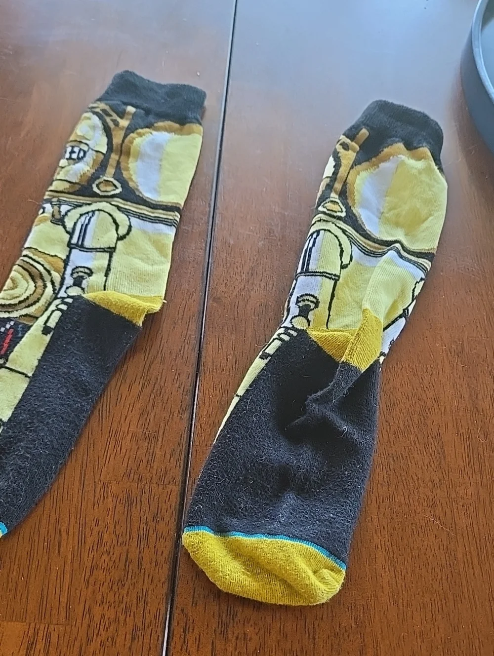 C3PO Socks One Size Black red white blue yellow tan brown Colors Unisex